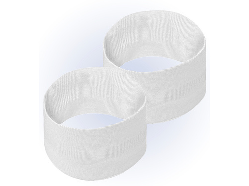 Brățări albe Disco 80s - 2 buc.