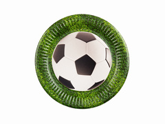 Farfurii de hârtie Fotbal - 18 cm - 6 buc.