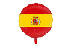 Balon foliowy z flagą narodową Hiszpanii - 46 cm - 1 szt.