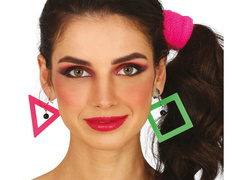 Cercei cu clip neon - 1 pereche