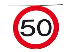 Steag banner Prohibiție semn 50tka - 12 m - 1 buc.