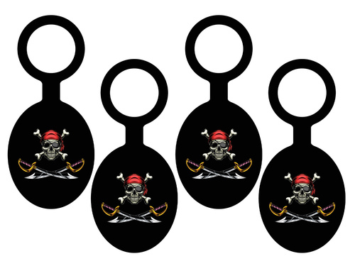 Etichete pentru sticle de pirați - 8 buc.