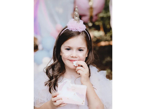 Bentiță unicorn cu volan roz - 1 buc.