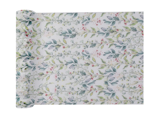 Decor de masă cu frunze verzi - 26 cm x 3 m - 1 buc.