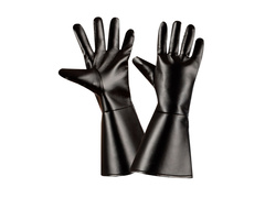 Mănuși negre din material asemănător pielii