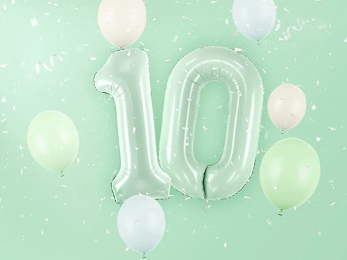 Balon folie verde număr 0 - 72 cm - 1 buc.