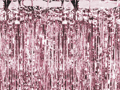 Perdea - Perdea de ușă metalic roz auriu - 200 cm x 100 cm