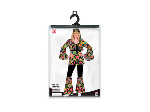 Ținută hippie din anii 1960. - flori colorate