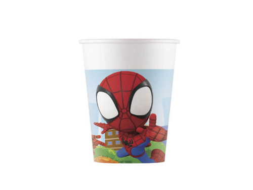 Cupe aniversare Spiderman - 200 ml - 8 buc.