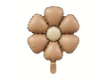 Balon din folie cu flori maro - 50 cm - 1 buc.