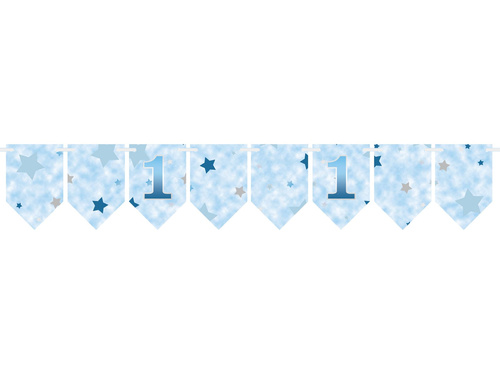 Banner de steaguri pentru ziua de naștere Steaua albastru - 5 m - 1 buc.