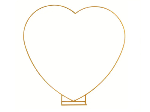 Cadru inimă pentru baloane aurii - 200 x 200 cm - 1 buc.