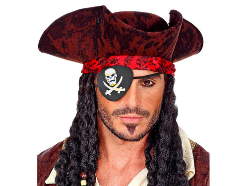 Ochi de pirat - bentiță de pirat cu craniu - 1 buc.