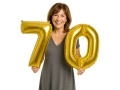 Baloane din folie numărul 70 auriu - 86 cm - 2 buc.