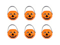 Găleată cu dovleac de Halloween - 7 cm - 6 buc.