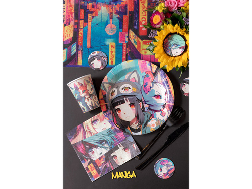 Farfurii manga - 22,5 cm - 10 buc.