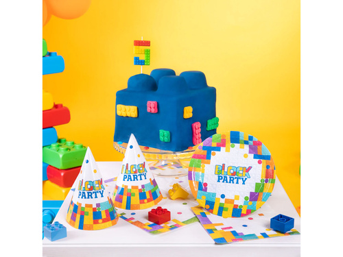 Plăci de aniversare Blocuri - 18 cm - 6 buc.