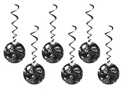 Decorațiuni suspendate Spooky Skulls - 6 buc.
