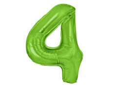 Balon folie verde numărul 4 - 100 cm - 1 buc.