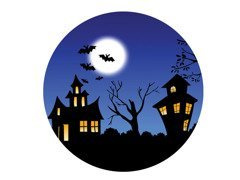 Vafe decorative pentru tort de Halloween - 20 cm