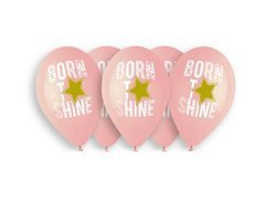Născut pentru a străluci baloane de latex roz - 33 cm - 5 buc.