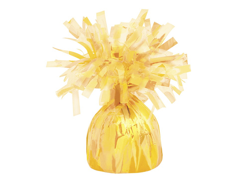 Greutate folie pentru baloane umplute cu heliu - galben - 176 g.