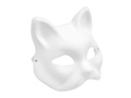 Mască de hârtie albă DIY pisică - 10 buc.