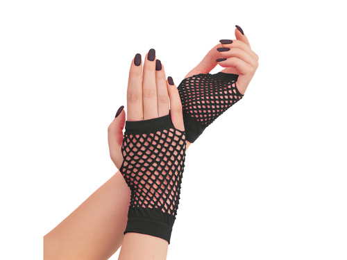 Mănuși din plasă neagră - 11 cm