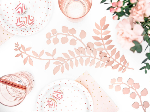 Farfurii Dots roz auriu - 18 cm - 6 buc.