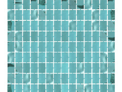 Cortina pătrate turcoaz metalic - 100 x 200 cm