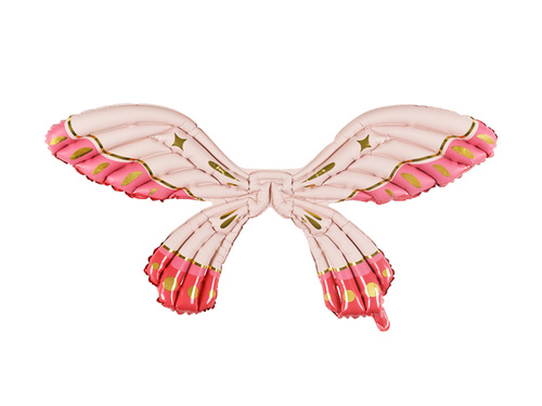 Balon de folie cu aripi de fluture roz - 102 x 50 cm - 1 buc.