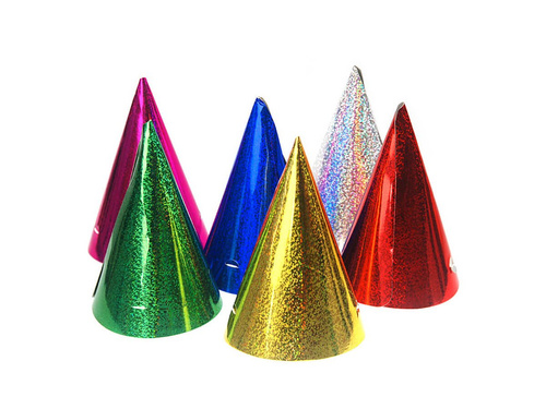 Capace holografice colorate - 6 buc.