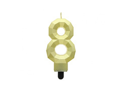 Lumânare de aur cu diamant - 8 - opt