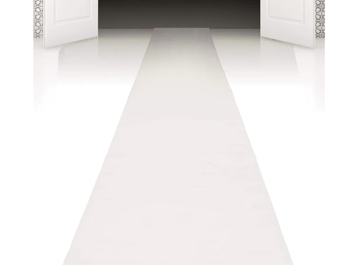 Covor alb decorativ - 4,5 m - 1 buc.