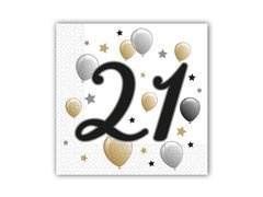Șervețele pentru a 21-a aniversare - 33 cm - 20 buc.
