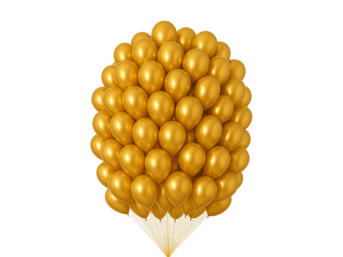 Baloane din latex aurii metalice - 30 cm - 50 buc.
