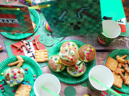 Paie aniversară Pixels - 6 buc.