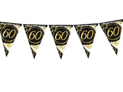 Steag negru banner pentru a șaizeci-a aniversare - 300 cm - 1 buc.