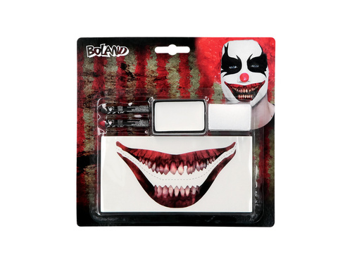 Kit de pictură pe față cu clovn înfricoșător