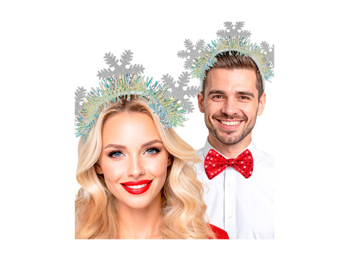 Bentiță fulg de nea cu sclipici