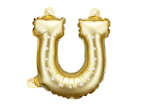Balon din folie Golden Horseshoe - 18x19 cm - 3 buc.