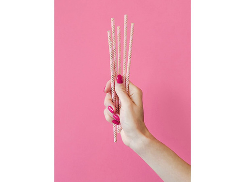 Paie tub aurie și roz - 10 buc.