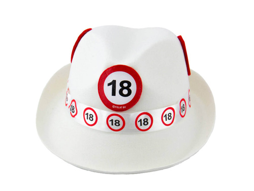 Pălărie albă pentru a 18-a aniversare - 1 buc.