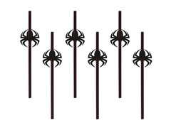 Paie păianjen Halloween - 6 buc.