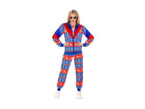 Costum de Crăciun albastru și roșu - trening