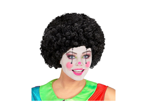 Clovn peruca păr negru afro