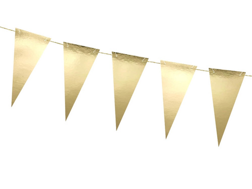 Ghirlandă Flagstaff aur - 215 cm - 1 buc.