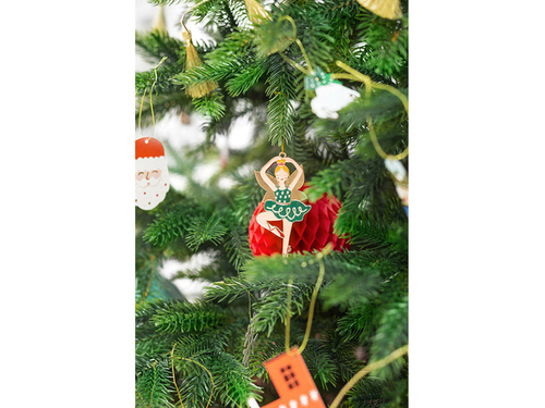 Pandantiv metalic Ballerina - 5 x 10 cm - 1 buc.