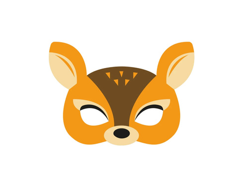 Mască din fetru Cerb - 1 buc.