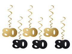 Decorațiuni suspendate pentru porci 80 de ani - 6 buc.